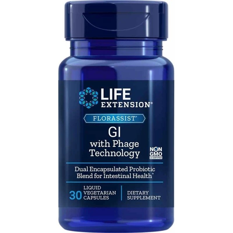 LIFE EXTENSION FLORASSIST GI with Phage Technology (30 liquid vcaps)