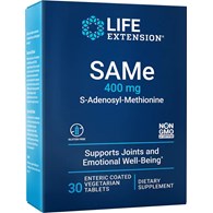 LIFE EXTENSION SAMe (S-Adenosyl-Methionine), 400 mg (30 enteric coated tabs)