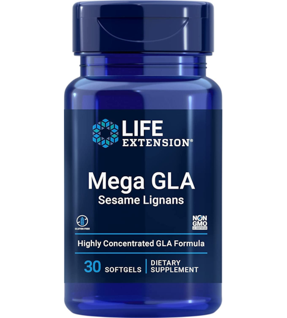 LIFE EXTENSION Mega GLA z Lignanami Sezamowymi (30 kaps.)