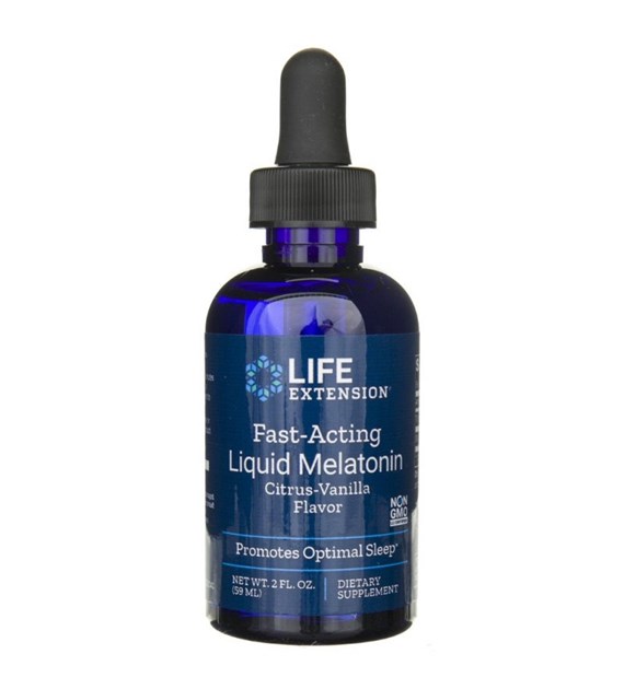 LIFE EXTENSION Fast-Acting Liquid Melatonin (Citrus-Vanilla Flavor), 3 mg (59 ml / 2 fl. oz.)