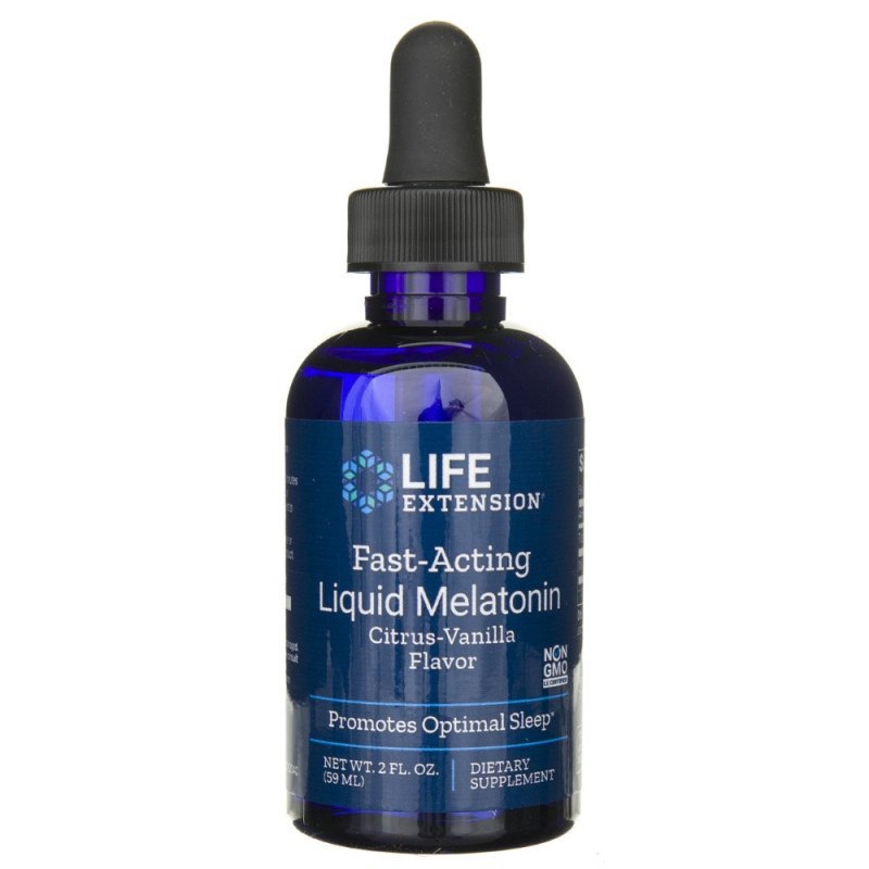 LIFE EXTENSION Fast-Acting Liquid Melatonin (Citrus-Vanilla Flavor), 3 mg (59 ml / 2 fl. oz.)