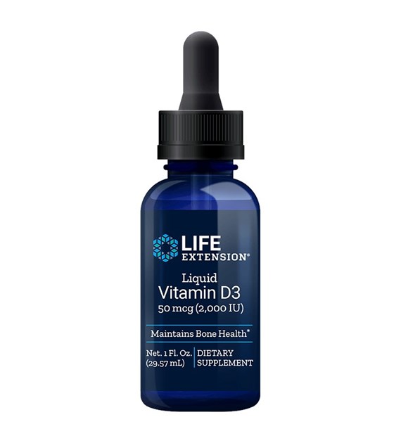 LIFE EXTENSION Liquid Vitamin D3 2000 IU, 50 mcg (29,57 ml / 1 fl. oz.)