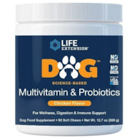 LIFE EXTENSION Dog  Multivitamin & Probiotics - Multiwitaminy i Probiotyki (90 żujek)