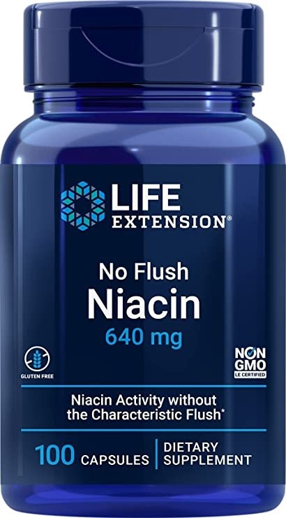 LIFE EXTENSION No Flush Niacin 640 mg (100 kaps.)