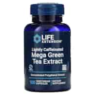 LIFE EXTENSION Lightly Caffeinated Mega Green Tea Extract - Zielona Herbata ekstrakt 725 mg (100 kaps.)
