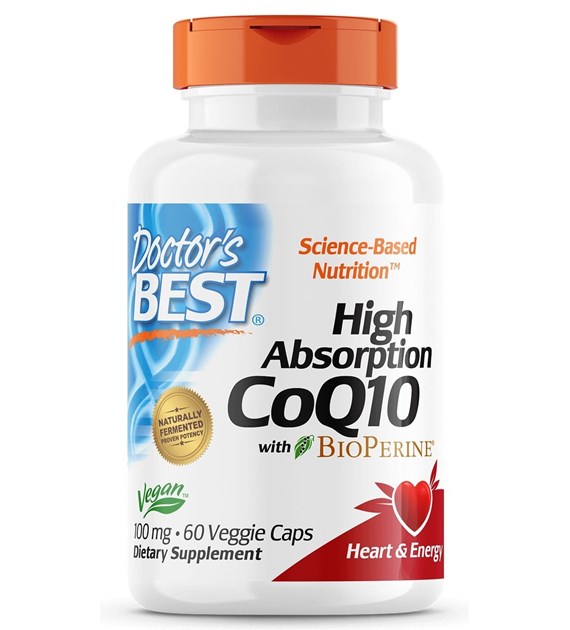 DOCTOR'S BEST High Absorption Coq10 with Bioperine, 100 mg (60 vcaps)