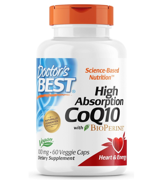 DOCTOR'S BEST Koenzym Q10 100 mg i Piperyna BioPerine - Vegan (60 kaps.)