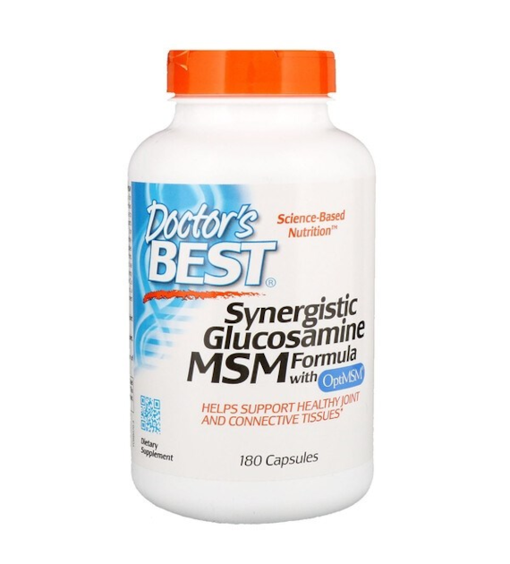 DOCTOR'S BEST Synergistic Glucosamine MSM Formula with OptiMSM (180 caps)