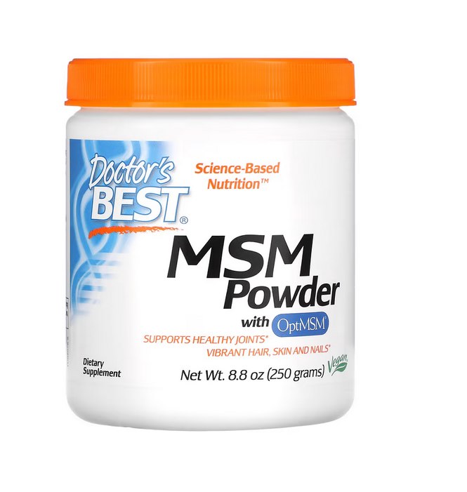 DOCTOR'S BEST Siarka MSM - OptiMSM Metylosulfonylometan (250 g)