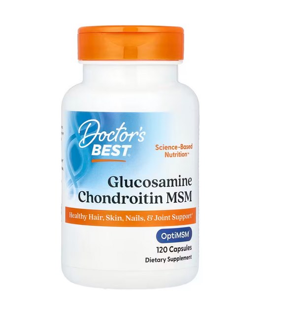 DOCTOR'S BEST Glukozamina + Chondroityna + MSM (120 kaps.)