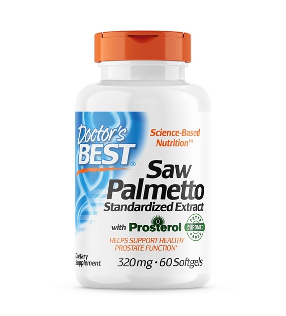 DOCTOR'S BEST Saw Palmetto Standardized Extract with Prosterol, 320 mg (60 Softgels)