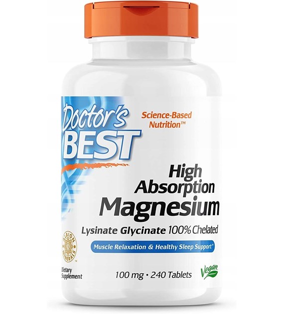 DOCTOR'S BEST High Absorption Magnesium, 100 mg (240 tabs)