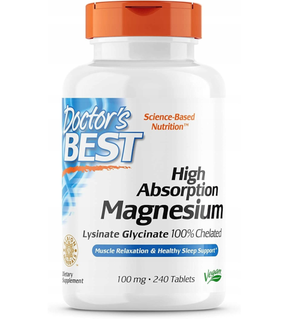DOCTOR'S BEST High Absorption Magnesium - Magnez (240 tabl.)