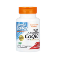 DOCTOR'S BEST Koenzym Q10 200 mg i Piperyna BioPerine - Vegan (60 kaps.)