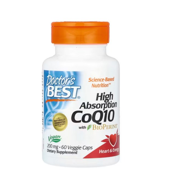 DOCTOR'S BEST Koenzym Q10 200 mg i Piperyna BioPerine - Vegan (60 kaps.)