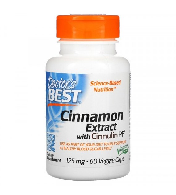 DOCTOR'S BEST Cinnamon Extract with Cinnulinpf, 125 mg (60 vcaps)