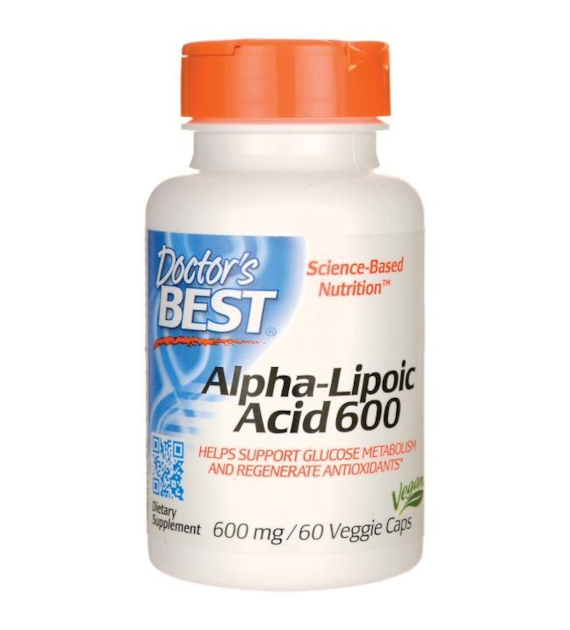 DOCTOR'S BEST Alpha Lipoic Acid, 600 mg (60 vcaps)