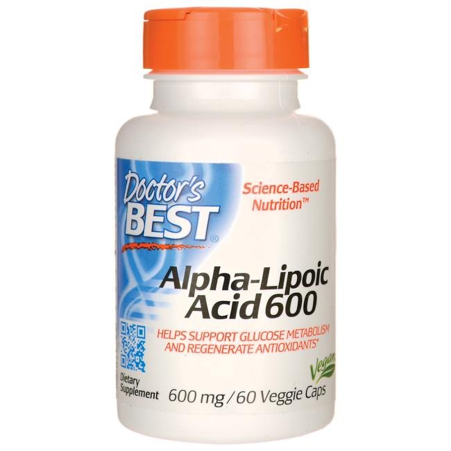 DOCTOR'S BEST Alpha Lipoic Acid, 600 mg (60 vcaps)