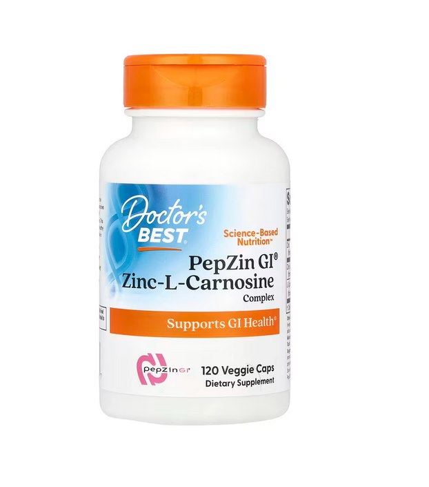 DOCTOR'S BEST PepZin Gl - Cynk + L-Karnozyna (120 kaps.)