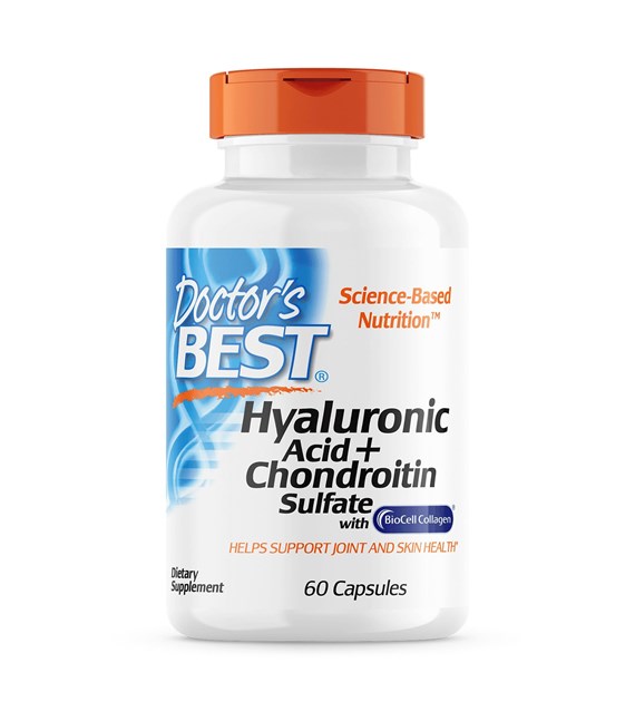 DOCTOR'S BEST Hyaluronic Acid + Chondroitin Sulfate with BioCell Collagen (60 caps)