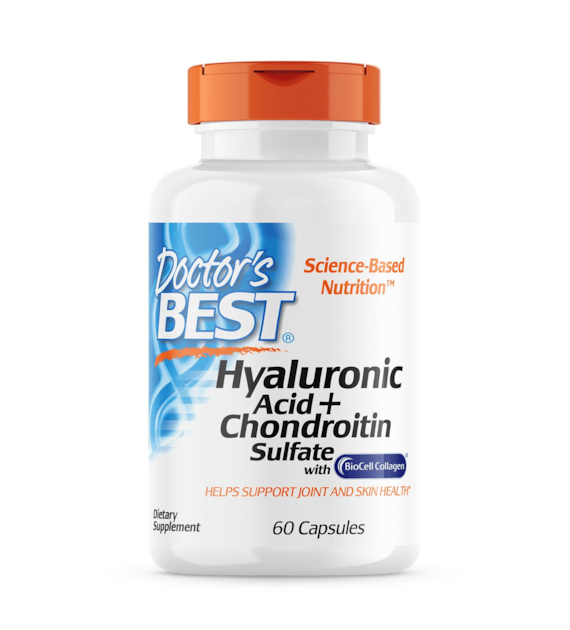 DOCTOR'S BEST Hyaluronic Acid + Chondroitin Sulfate with BioCell Collagen (60 kaps.)