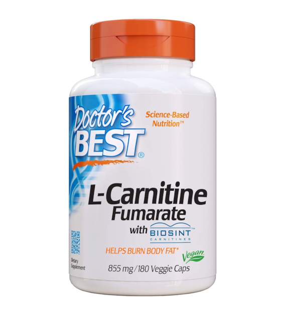 DOCTOR'S BEST L-Carnitine Fumarate - Fumaran L-Karnityny 855 mg (180 kaps.)