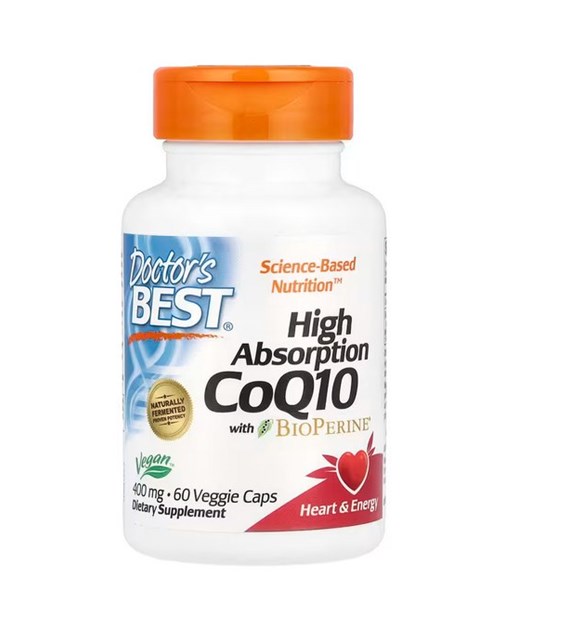 DOCTOR'S BEST High Absorption Coq10 with Bioperine, 400 mg (60 vcaps)