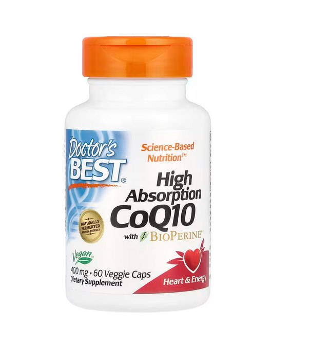 DOCTOR'S BEST Koenzym Q10 400 mg i Piperyna BioPerine - Vegan (60 kaps.)