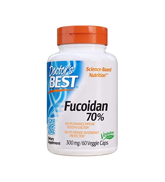 DOCTOR'S BEST Fucoidan 70% - Ekstrakt Fucoidanu 300 mg (60 kaps.)