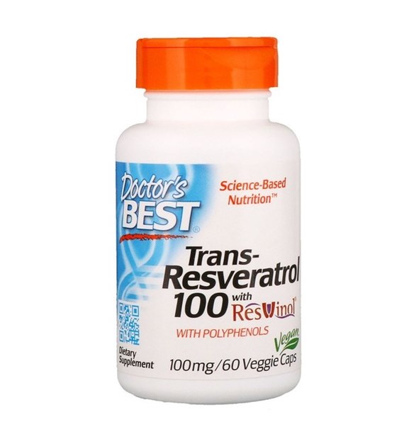 DOCTOR'S BEST Trans-Resveratrol with Resvinol-25, 100 mg (60 vcaps)