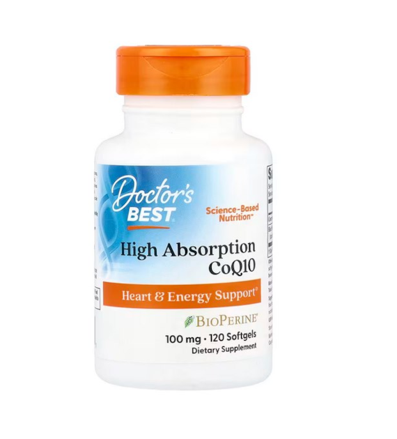 DOCTOR'S BEST Koenzym Q10 100 mg i Piperyna BioPerine (120 kaps.)