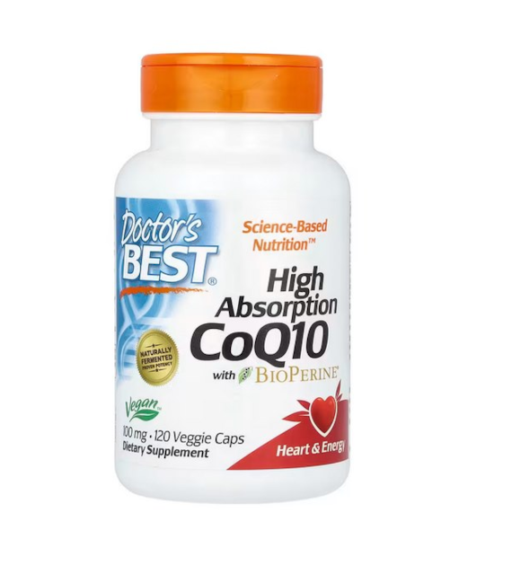 DOCTOR'S BEST Koenzym Q10 100 mg i Piperyna BioPerine - Vegan (120 kaps.)