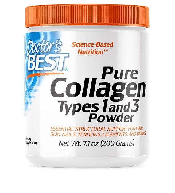 DOCTOR'S BEST Pure Collagen Types 1 and 3, Powder (200 g / 7,055 oz.)