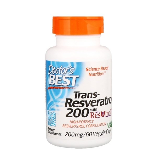DOCTOR'S BEST Trans-Resveratrol with Resvinol-25, 200 mg (60 vcaps)