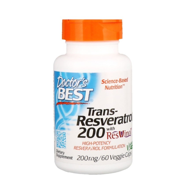 DOCTOR'S BEST Trans-Resveratrol 200 mg + Polifenole 80 mg (60 kaps.)