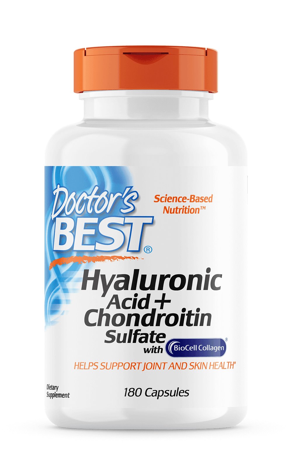 DOCTOR'S BEST Hyaluronic Acid + Chondroitin Sulfate with BioCell Collagen (180 kaps.)