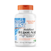 DOCTOR'S BEST Stabilized R-Lipoic Acid with Bioenhanced Na-Rala, 100 mg (180 vcaps)