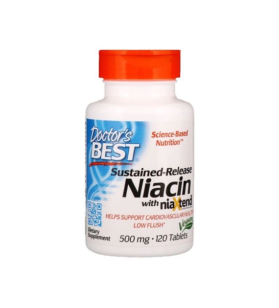 DOCTOR'S BEST Time-Release Niacin with Niaxtend, 500 mg (120 tabs)