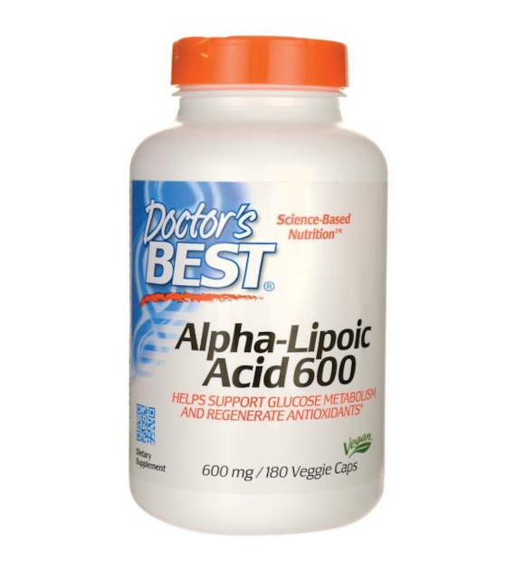 DOCTOR'S BEST ALA - kwas alfa liponowy 600 mg (180 kaps.)