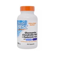 DOCTOR'S BEST Glukozamina, Chondroityna, MSM i Kwas Hialuronowy (150 kaps.)