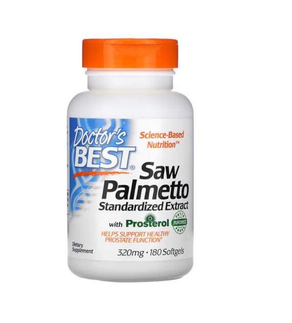 DOCTOR'S BEST Saw Palmetto Berries - Palma Sabalowa - standaryzowany ekstrakt (180 kaps.)
