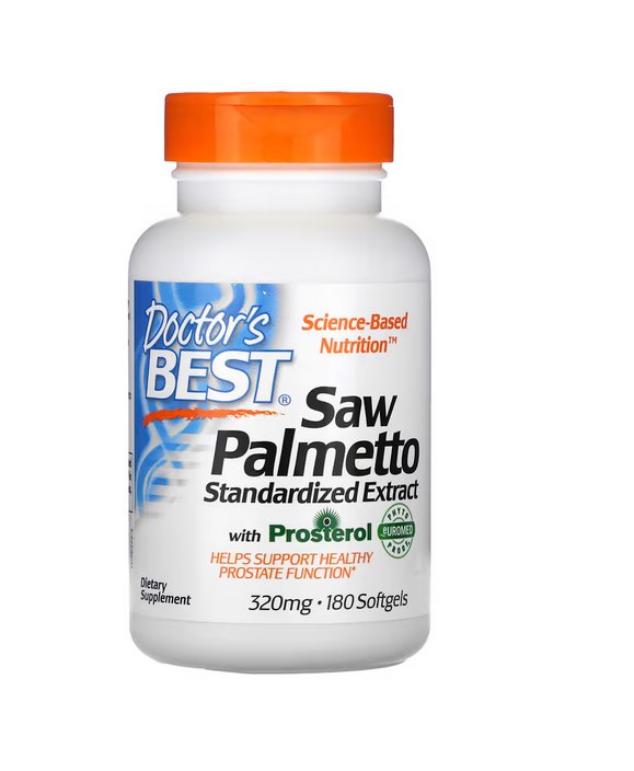 DOCTOR'S BEST Saw Palmetto Berries - Palma Sabalowa - standaryzowany ekstrakt (180 kaps.)