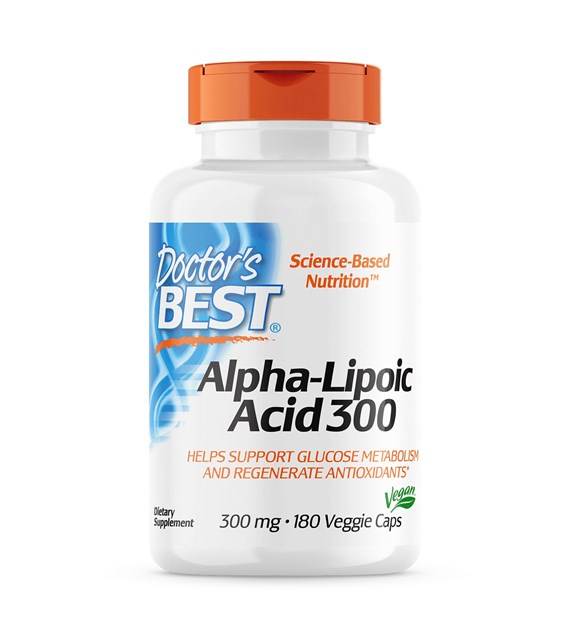 DOCTOR'S BEST Alpha Lipoic Acid, 300 mg (180 vcaps)