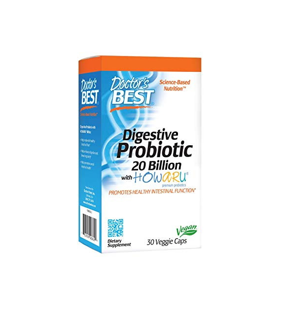 DOCTOR'S BEST Probiotyk Digestive Probiotic with Howaru (30 kaps.)