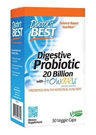 DOCTOR'S BEST Probiotyk Digestive Probiotic with Howaru (30 kaps.)