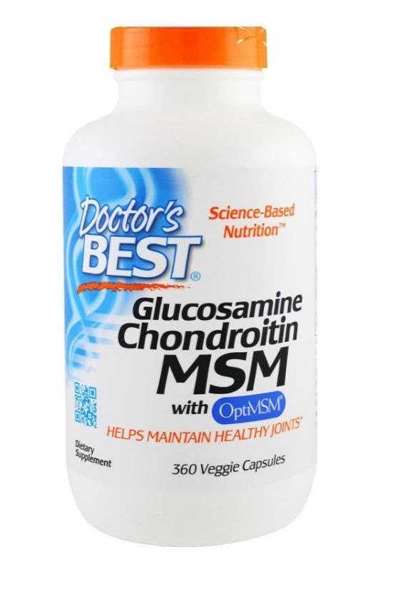 DOCTOR'S BEST Glukozamina + Chondroityna + MSM (360 kaps.)