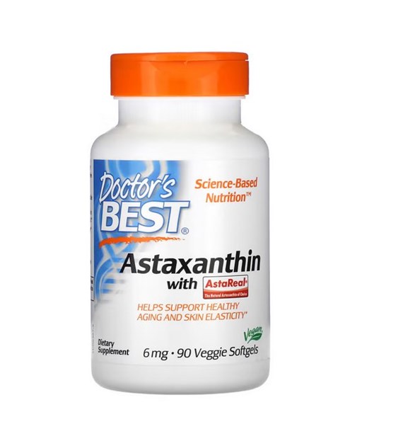 DOCTOR'S BEST Astaxanthin with Astapure, 6 mg (90 Vsoftgels)