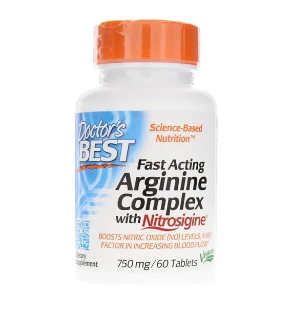 DOCTOR'S BEST Fast Acting Arginine Complex with Nitrosigine, 750 mg (60 tabs)