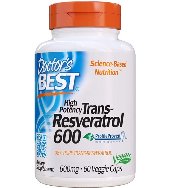 DOCTOR'S BEST Trans-Resveratrol 600, 600 mg (60 vcaps)