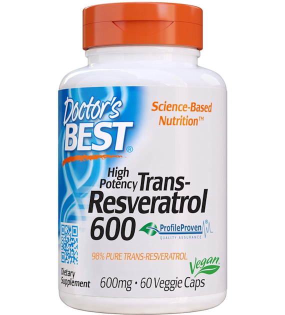 DOCTOR'S BEST Trans-Resveratrol 600, 600 mg (60 vcaps)